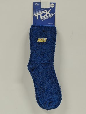 Cozy Navy Sock MSJ Sport Logo