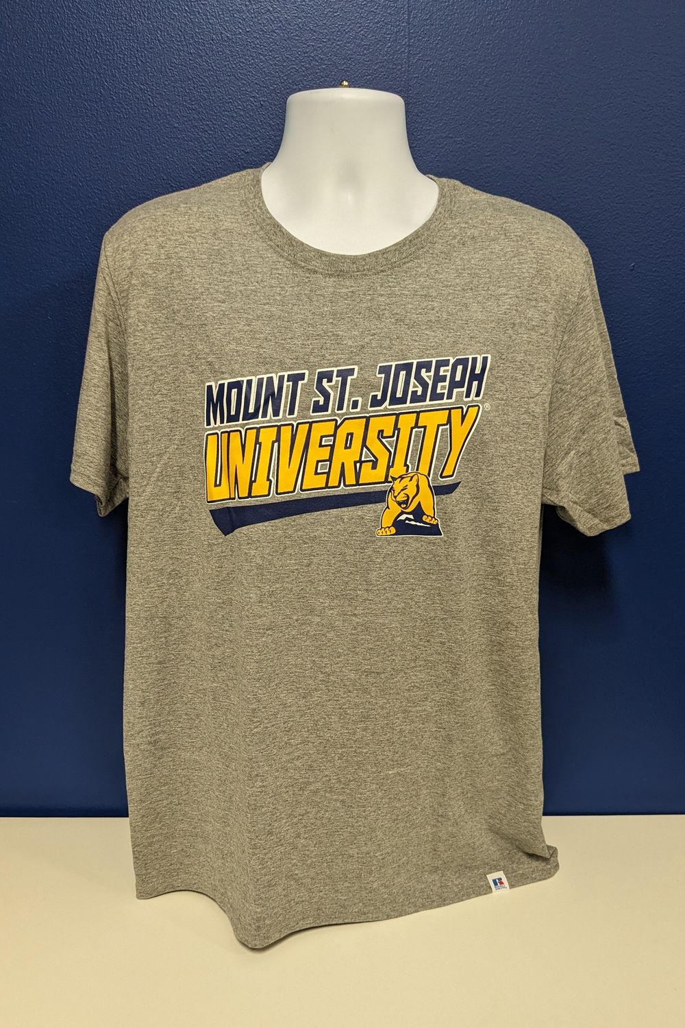 RUSS Oxford GRAY T-Shirt Diagonal Mount St. Joseph University