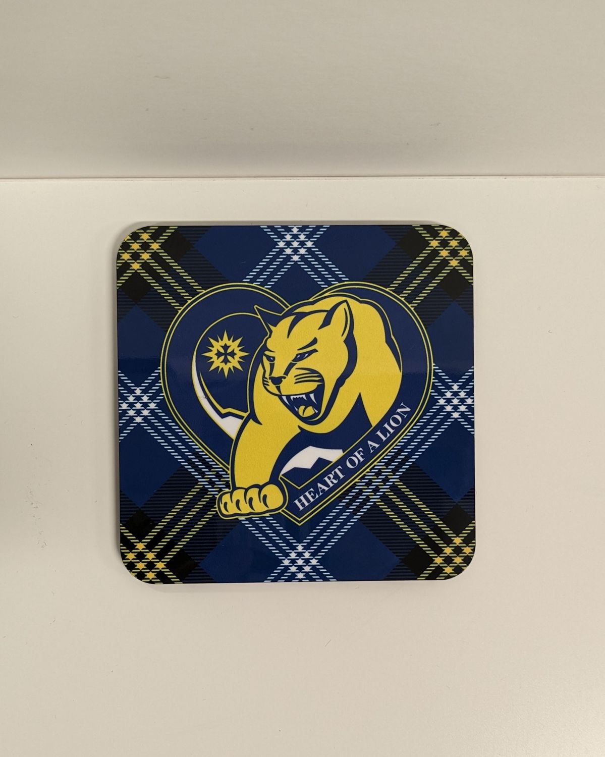 Tartan Coaster Single Heart of a Lion