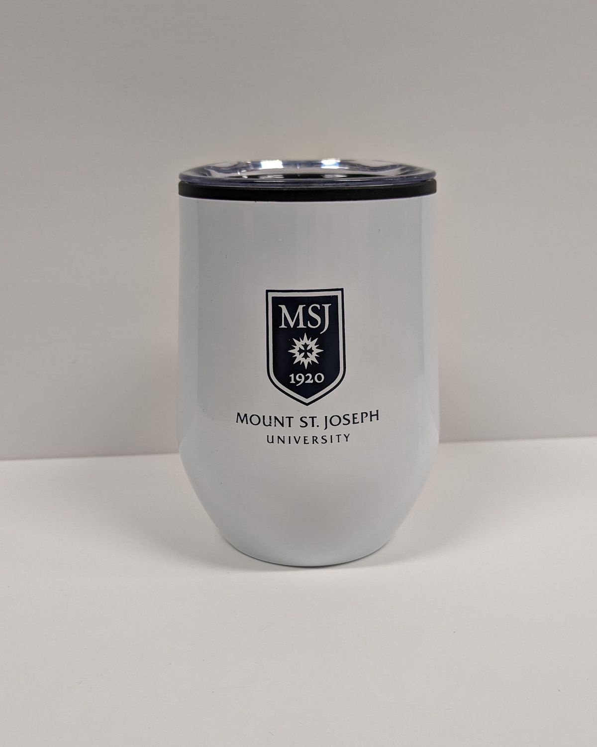 Stainless Steel Stemless Wine Glass - White