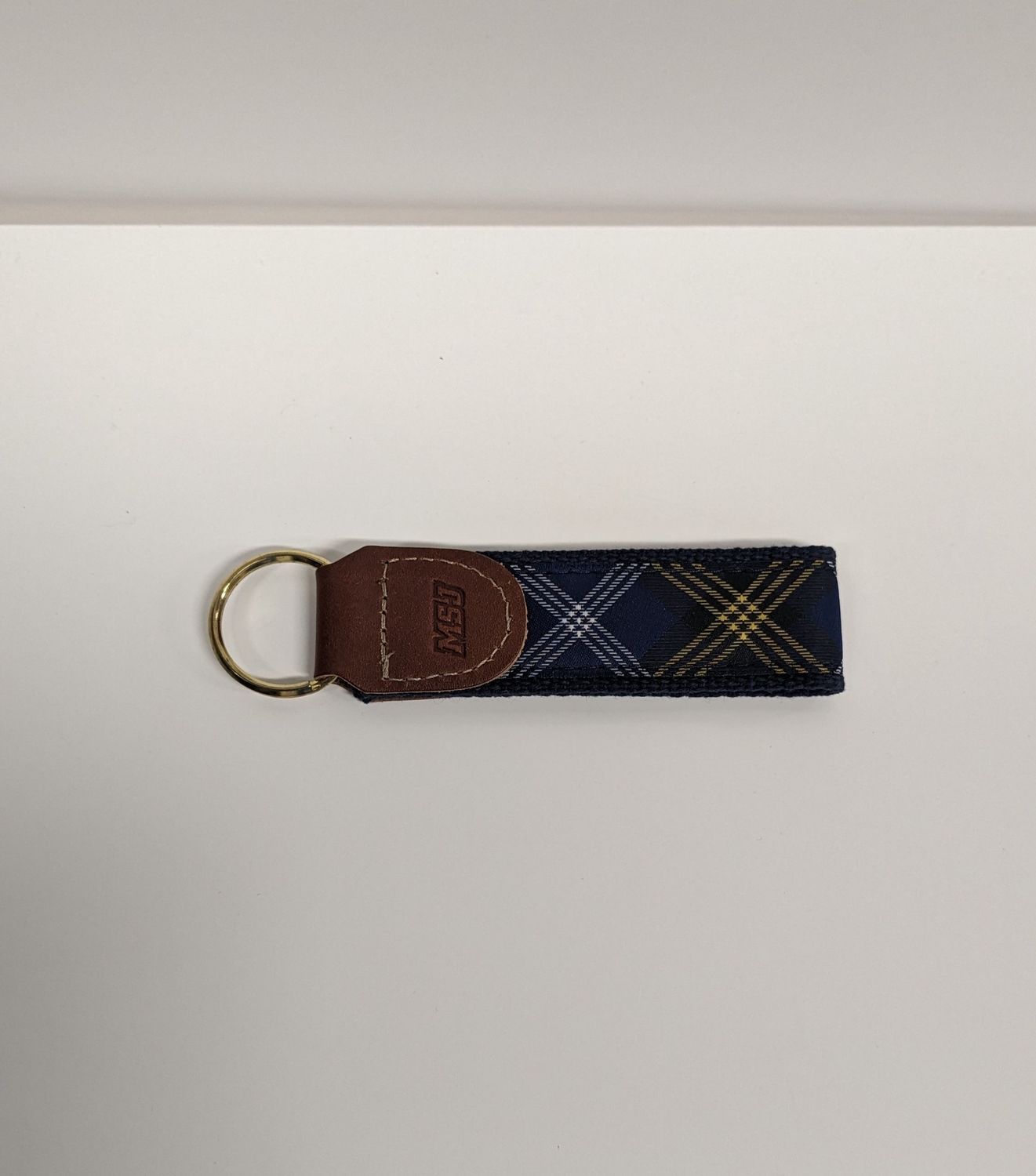 Tartan Embossed MSJ Key Fob
