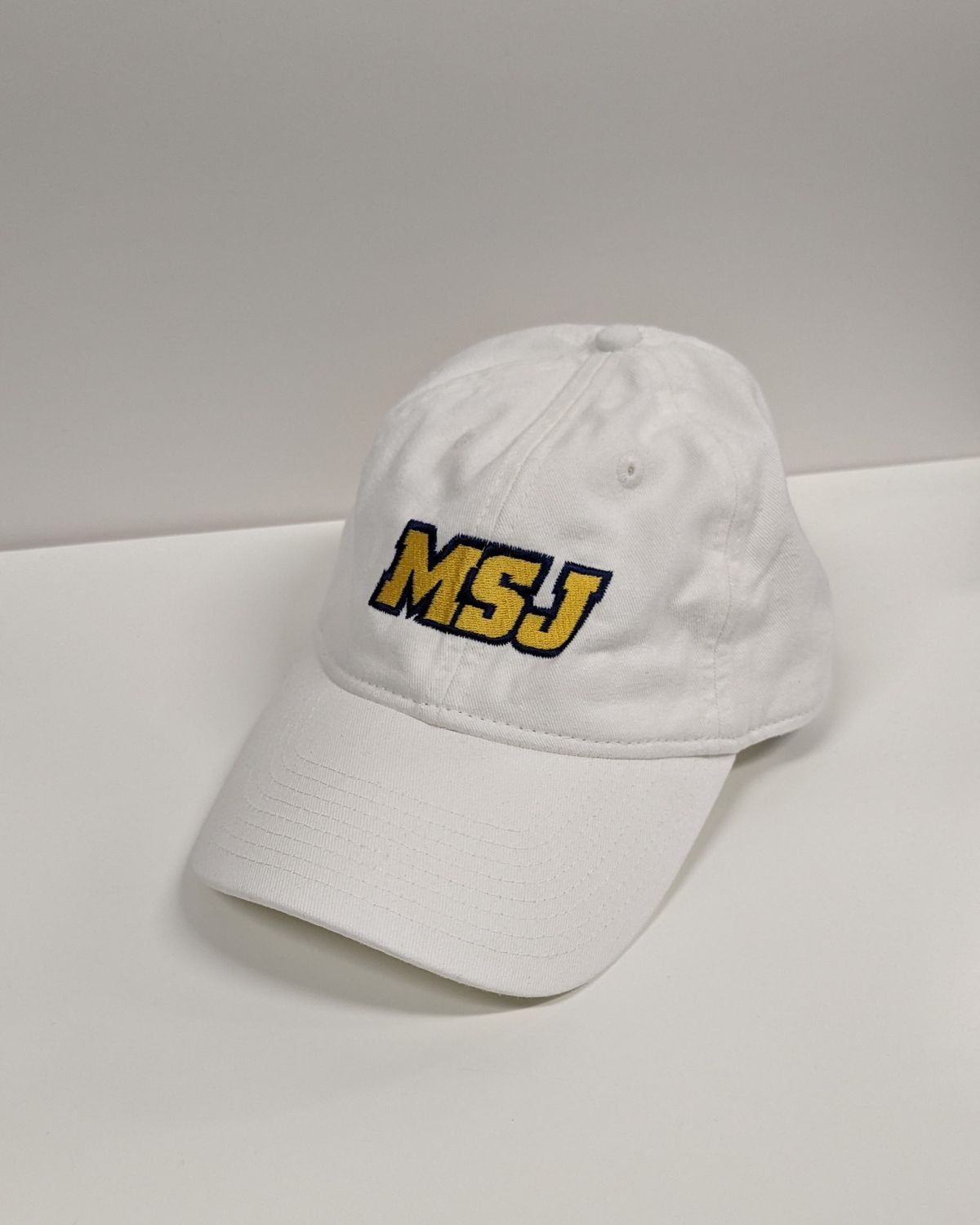White Washed MSJ Sport Logo Cap