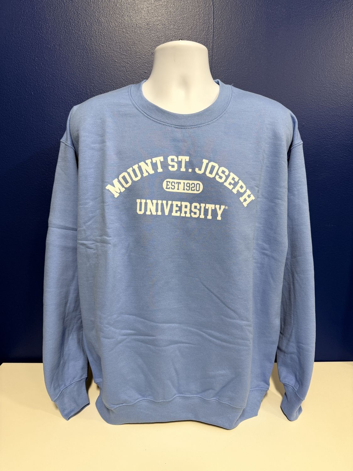 Crew Neck Carolina Blue Mount St. Joseph University Est 1920