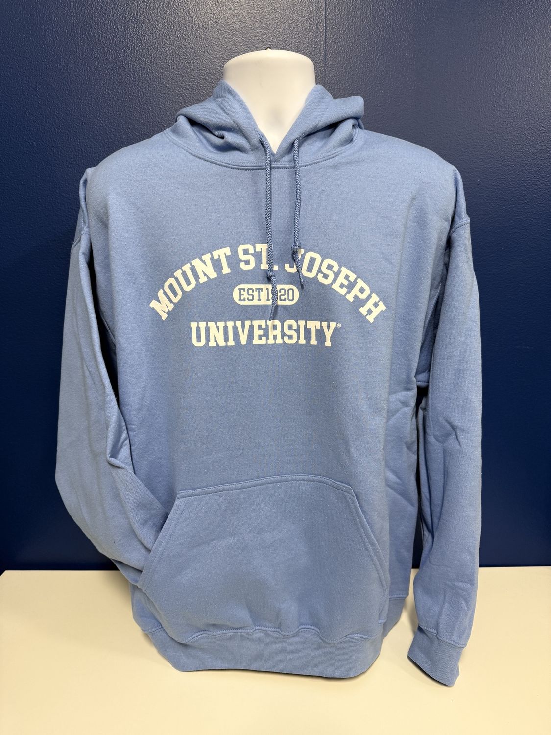 Hoodie Carolina Blue Mount St. Joseph University Est 1920