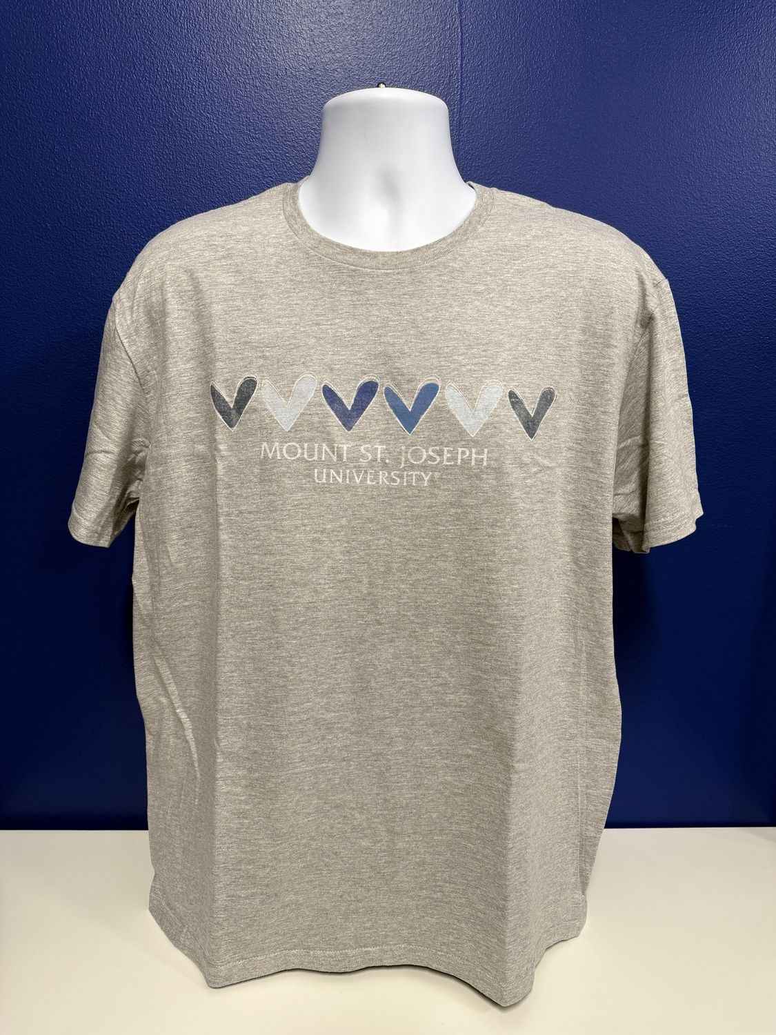 Blue Hearts Mount St Joseph University T-shirt