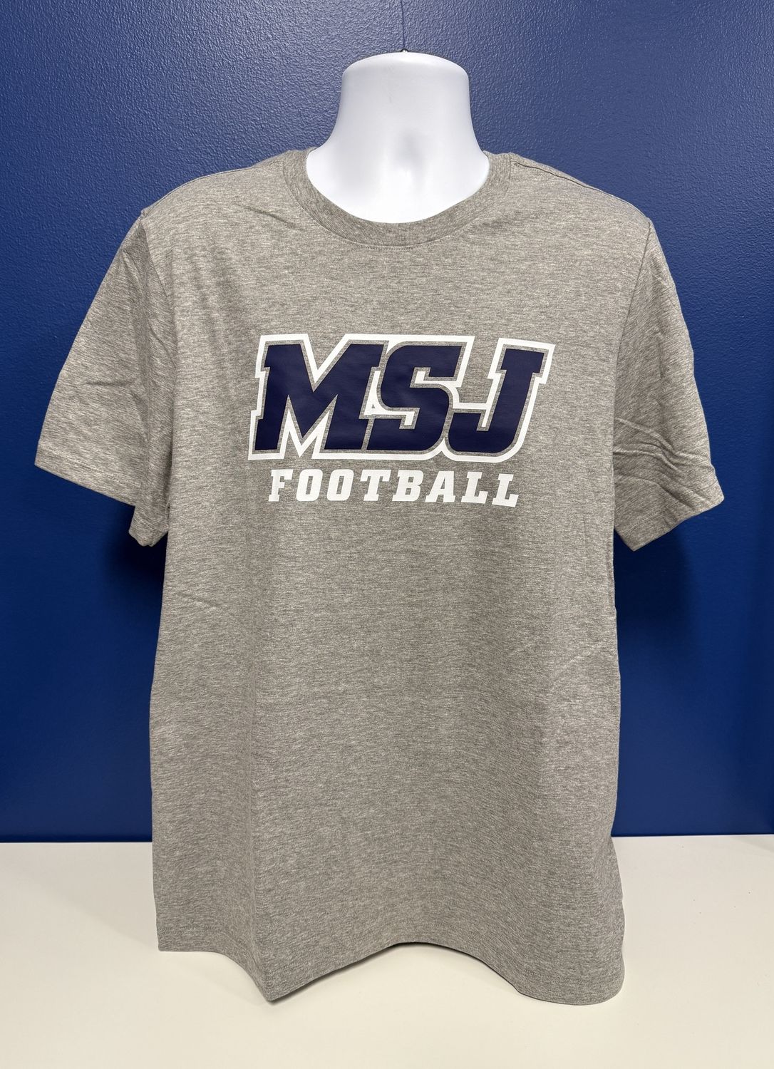 Nike Football Gray Short Sleeve MSJ Sport Logo T-Shirt