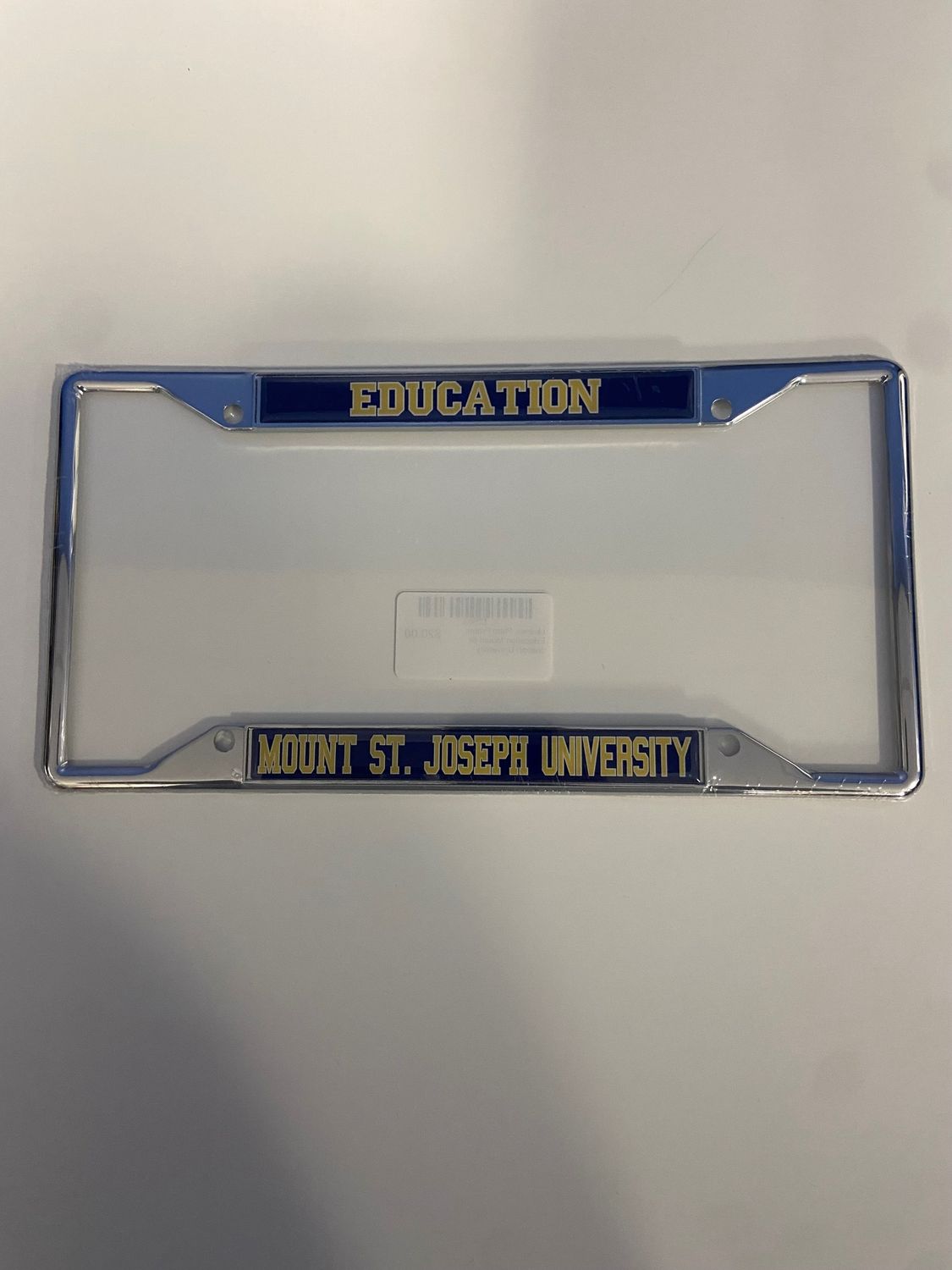 License Plate Frame Education Mount St. Joseph University