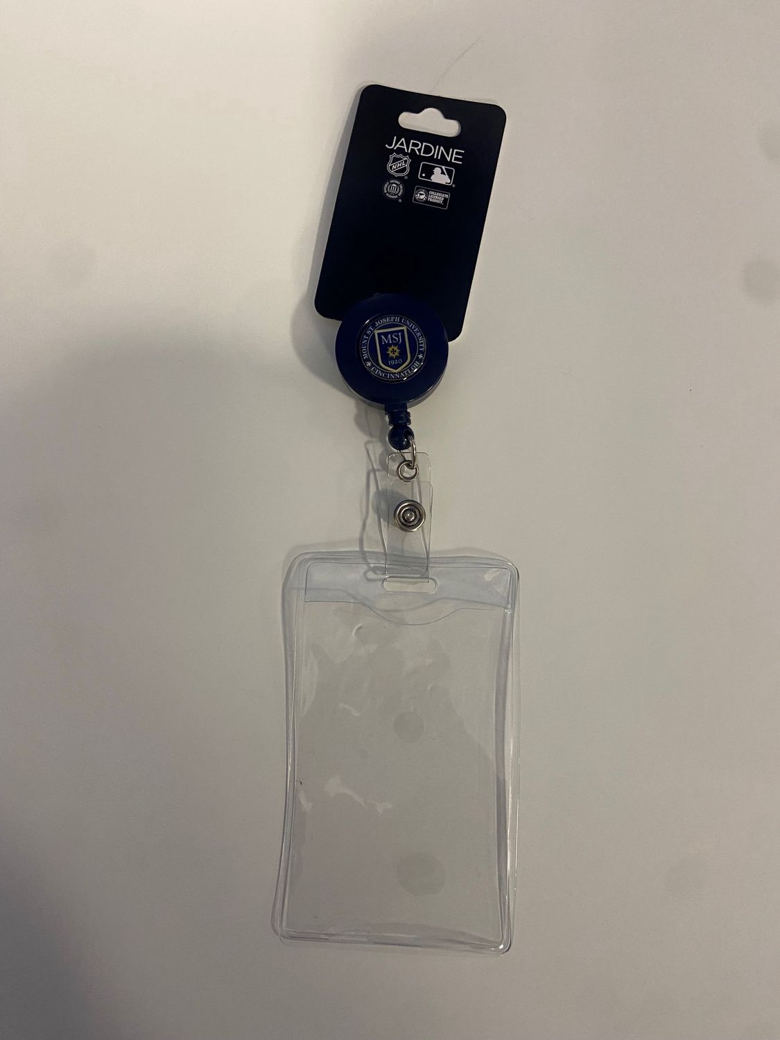Retractable Navy ID Holder Crest Logo