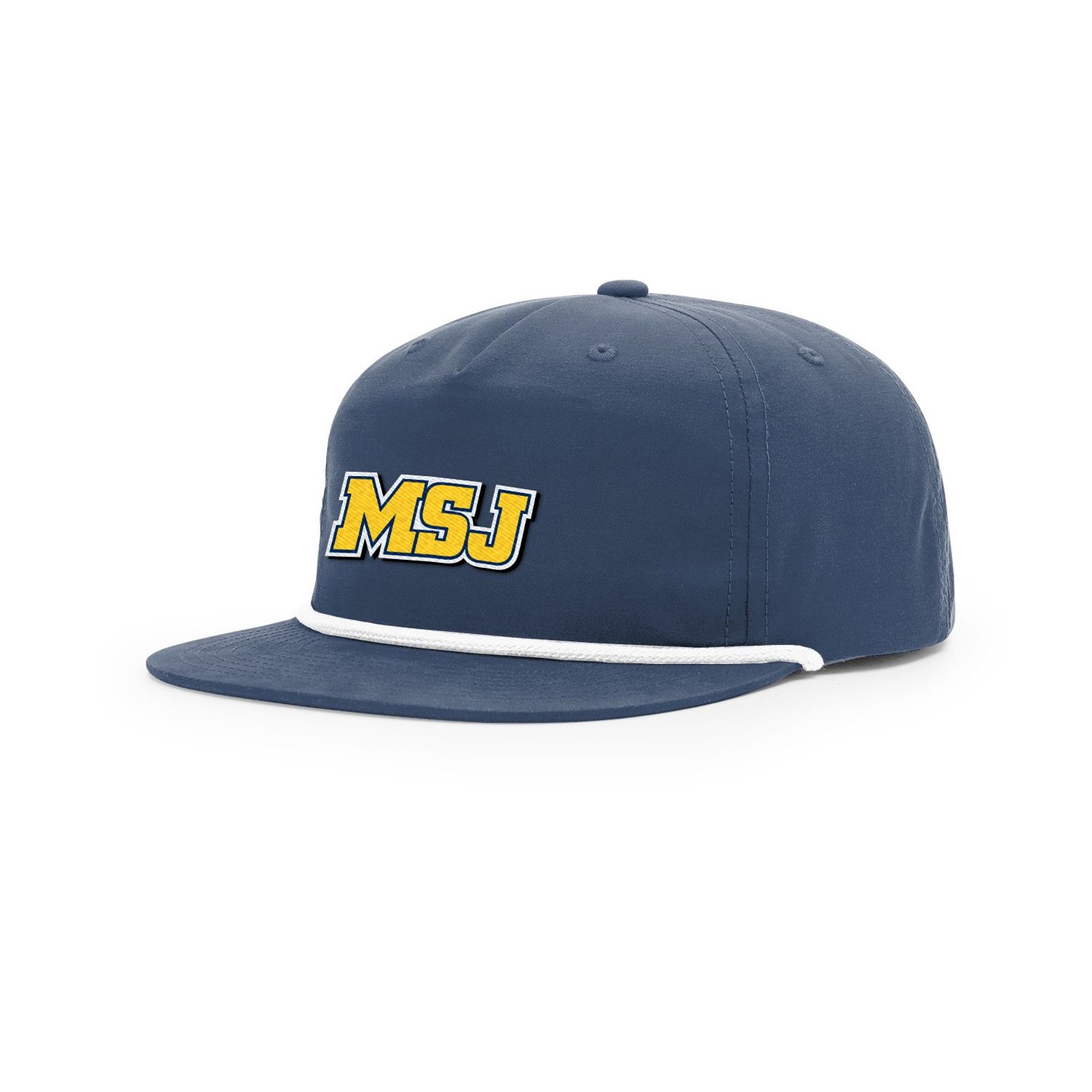 Navy w/ White Rope Baseball Hat MSJ Sport Logo