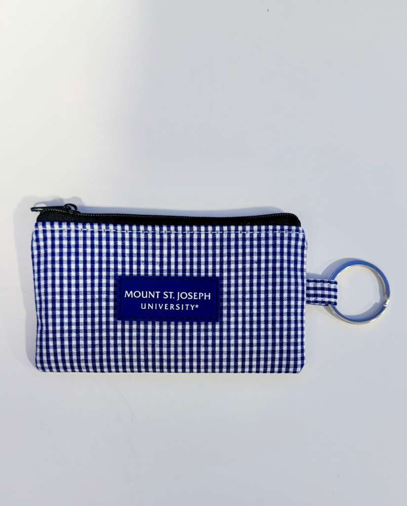 ID Case Gingham Navy and White