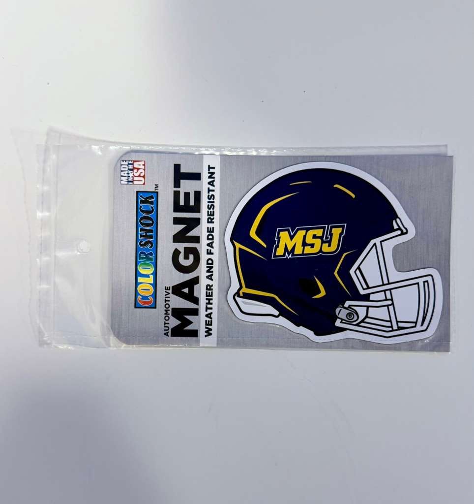Magnet Football Helmet MSJ Sport Logo