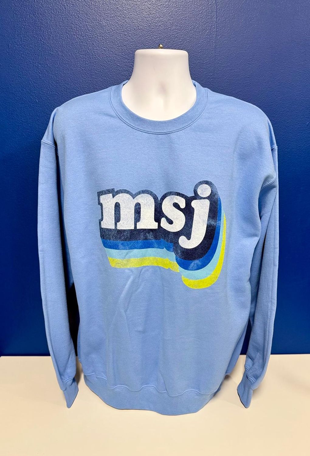 Retro MSJ Carolina Blue Crew Neck