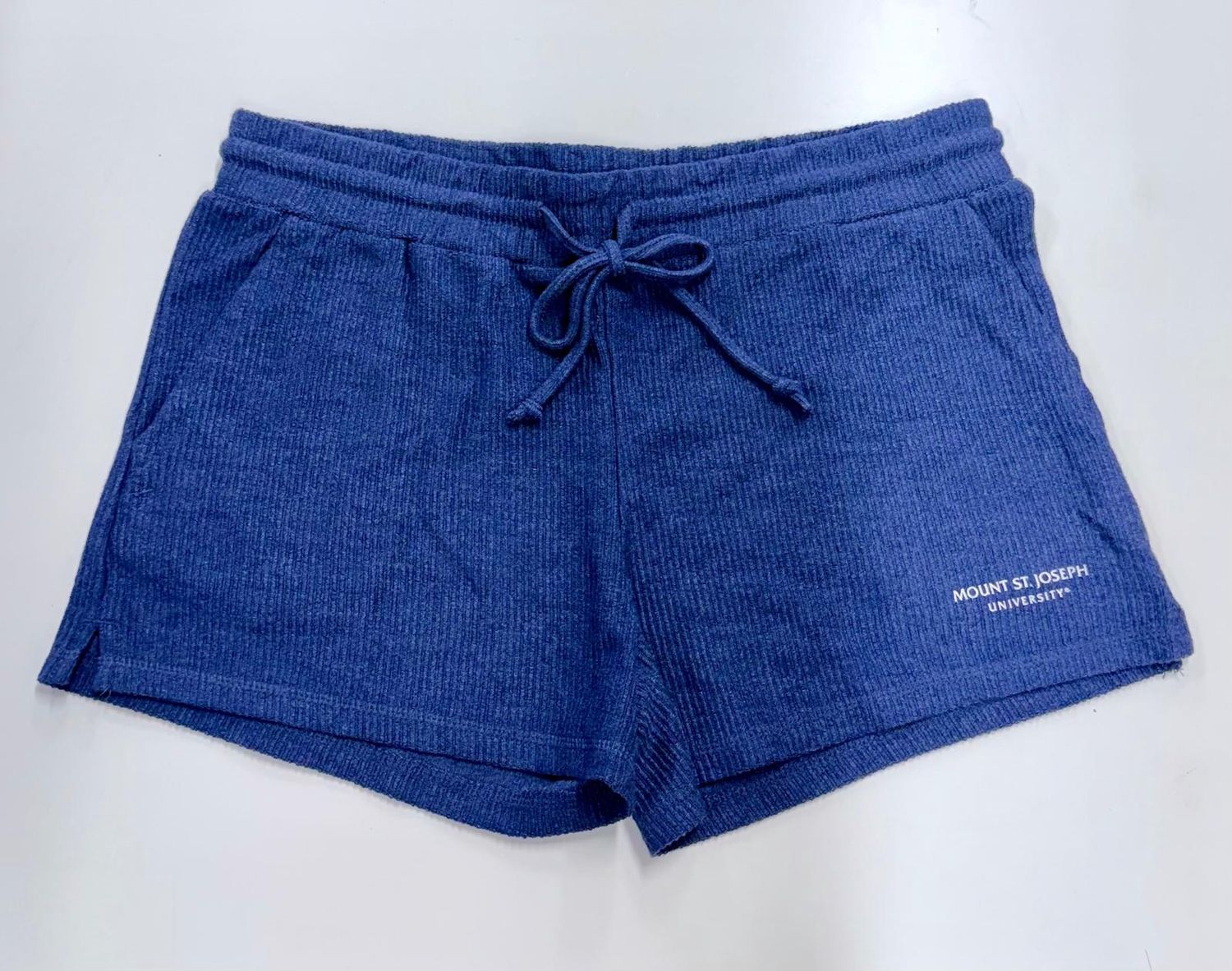 Rib Knit Corded Short Navy