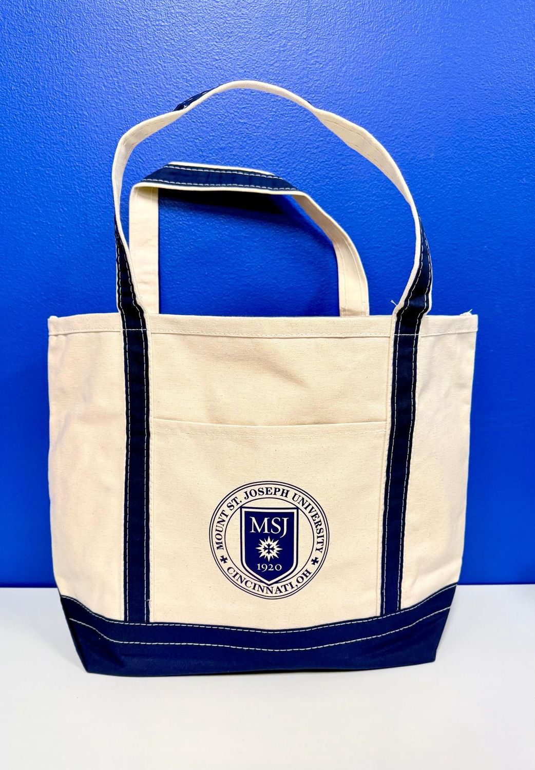 Canvas Tote Bag w/ Zipper Mount St. Joseph University Cincinnati, OH Logo