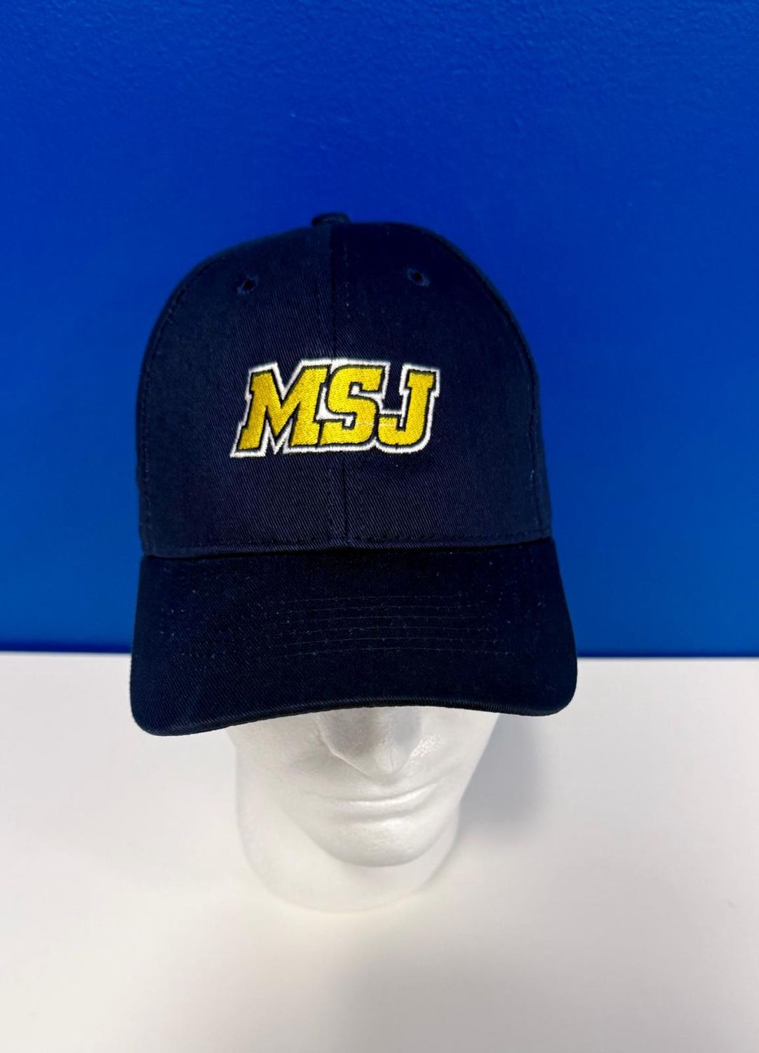 Navy Constructed Twill MSJ Sport Logo Cap