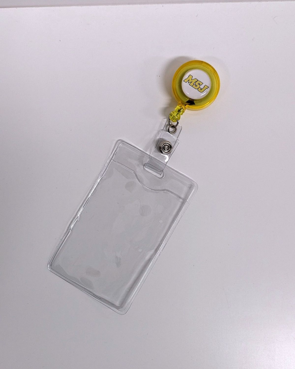 Translucent Retractable MSJ ID Holder Yellow