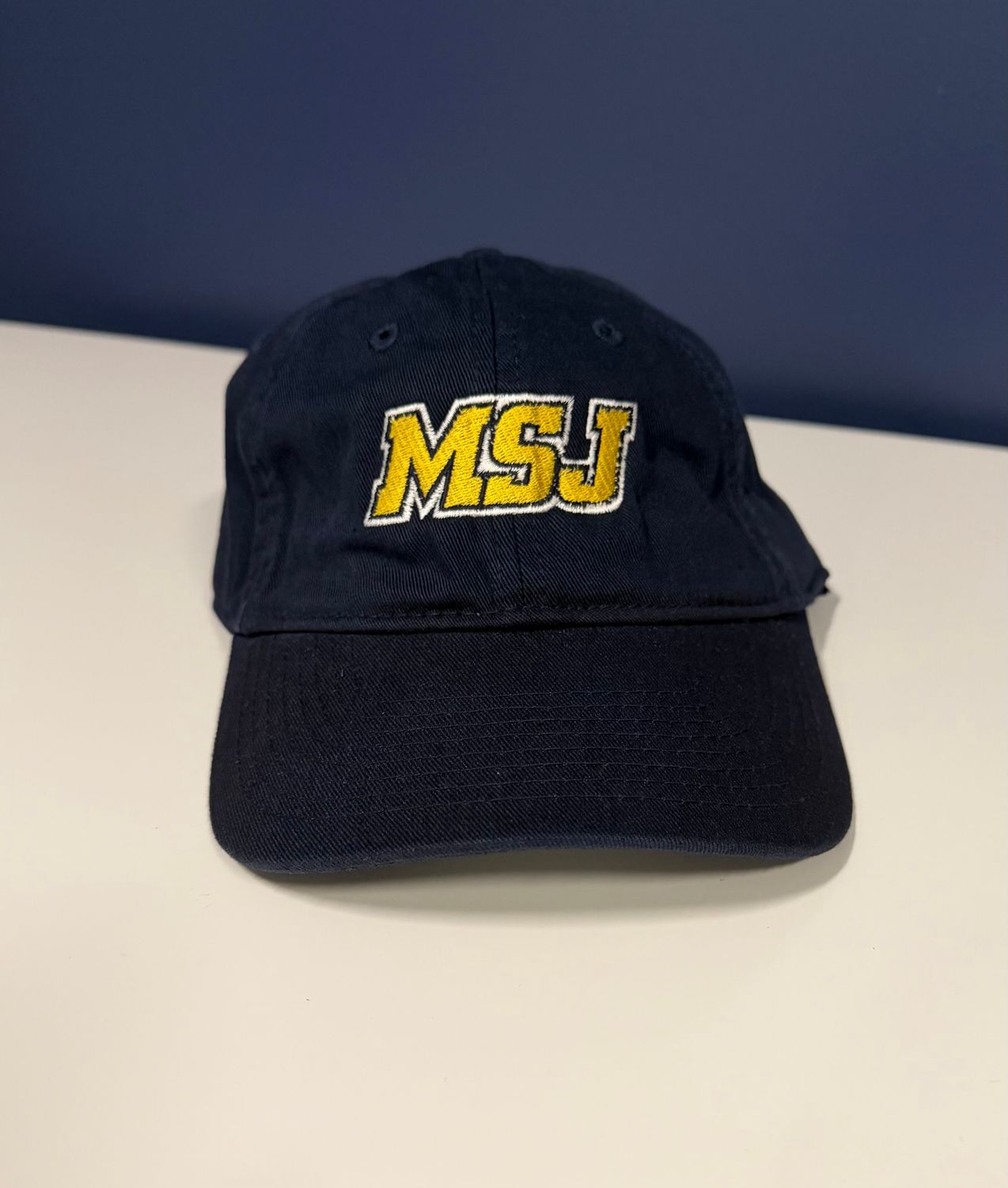 Navy Washed MSJ Sport Logo Cap