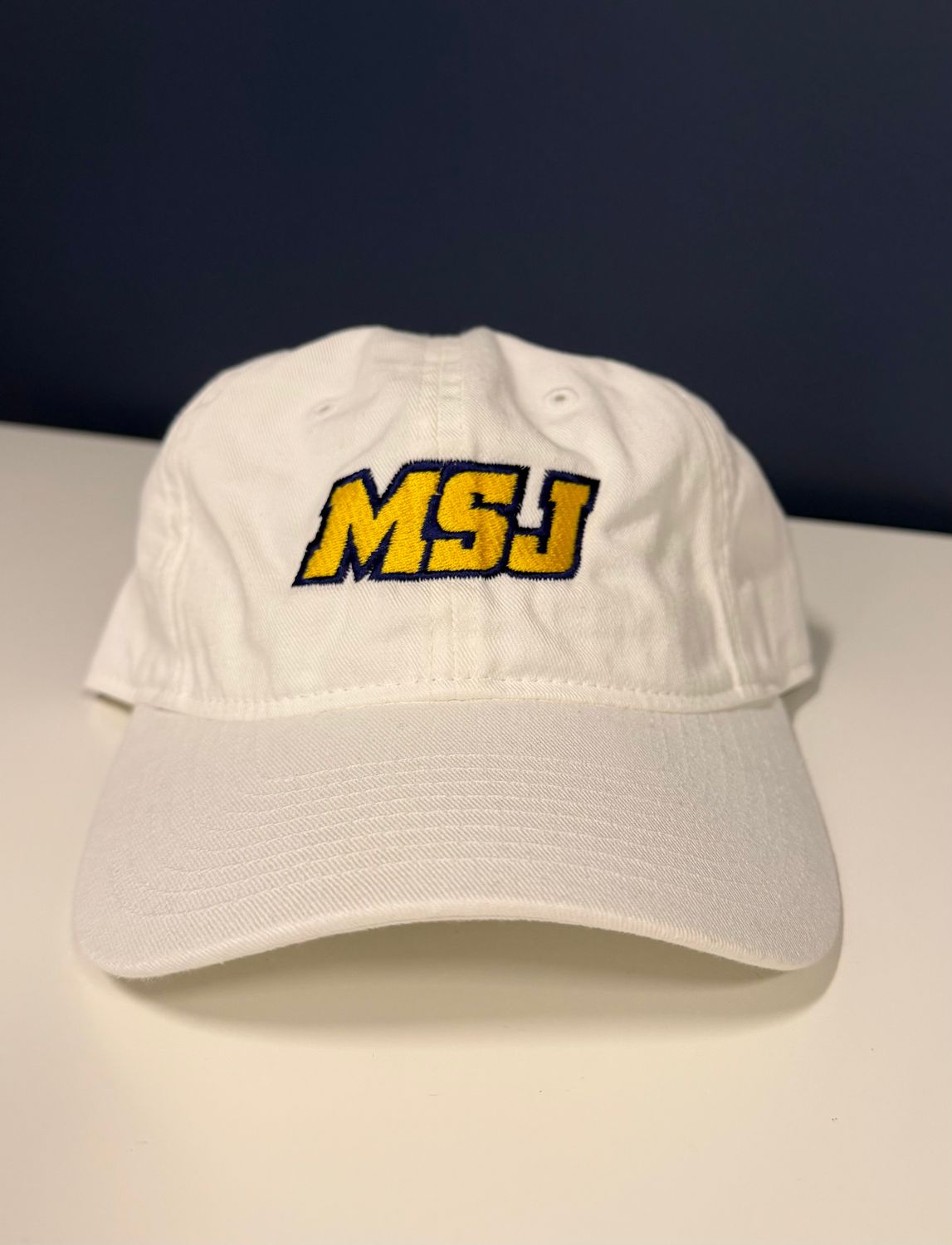 White Washed MSJ Sport Logo Cap