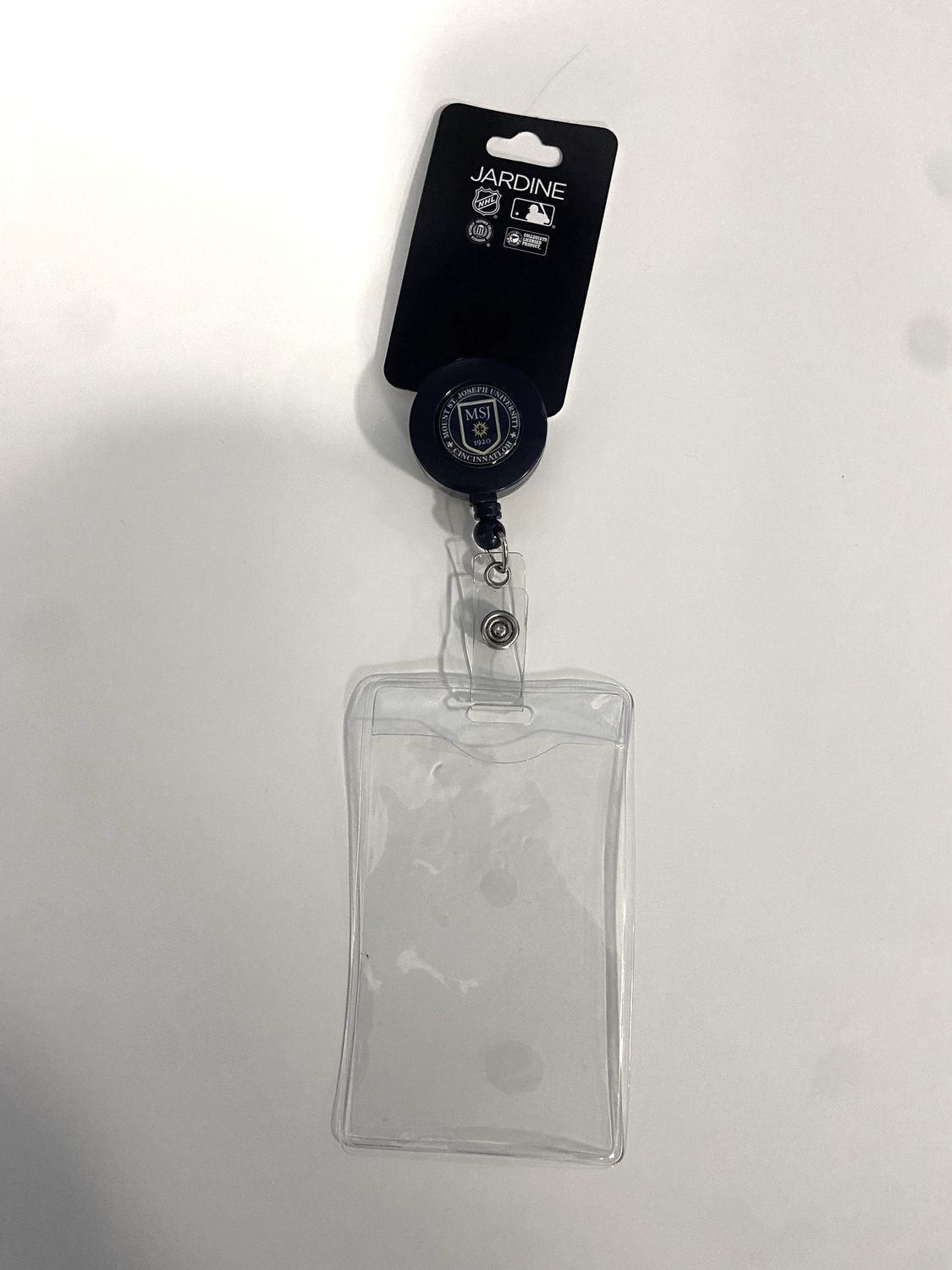 Retractable Navy ID Holder Crest Logo