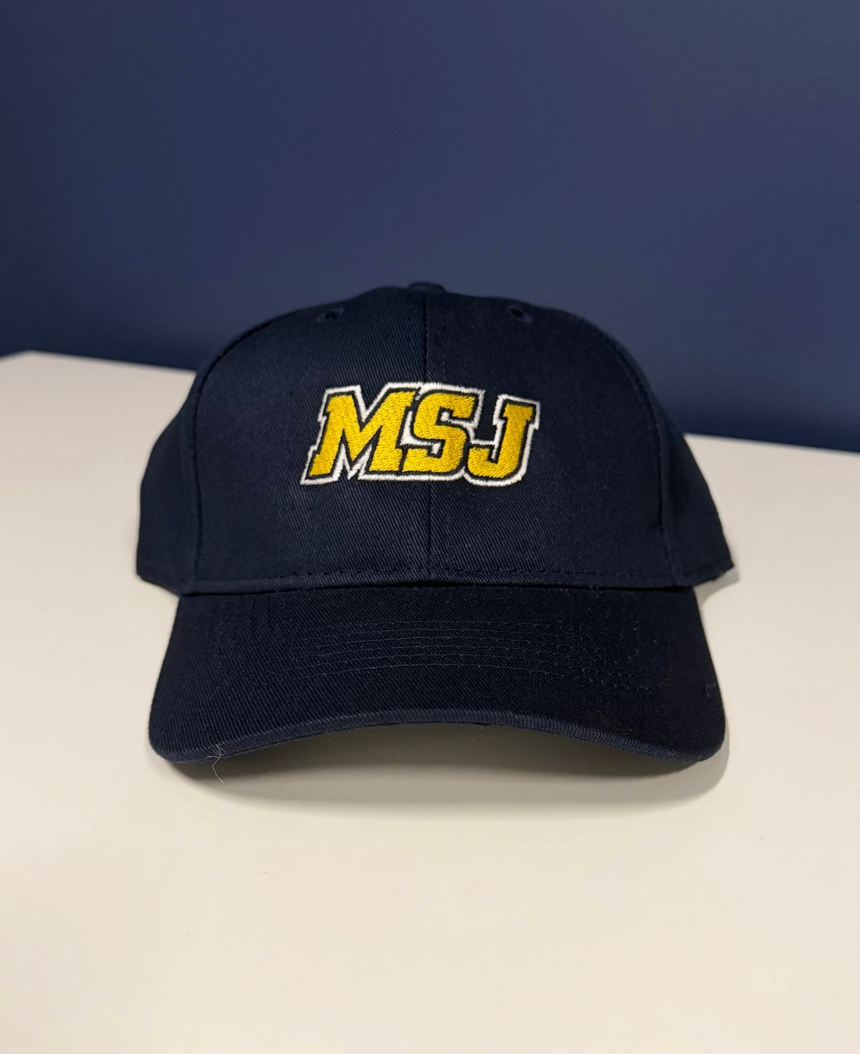 Navy Constructed Twill MSJ Sport Logo Cap