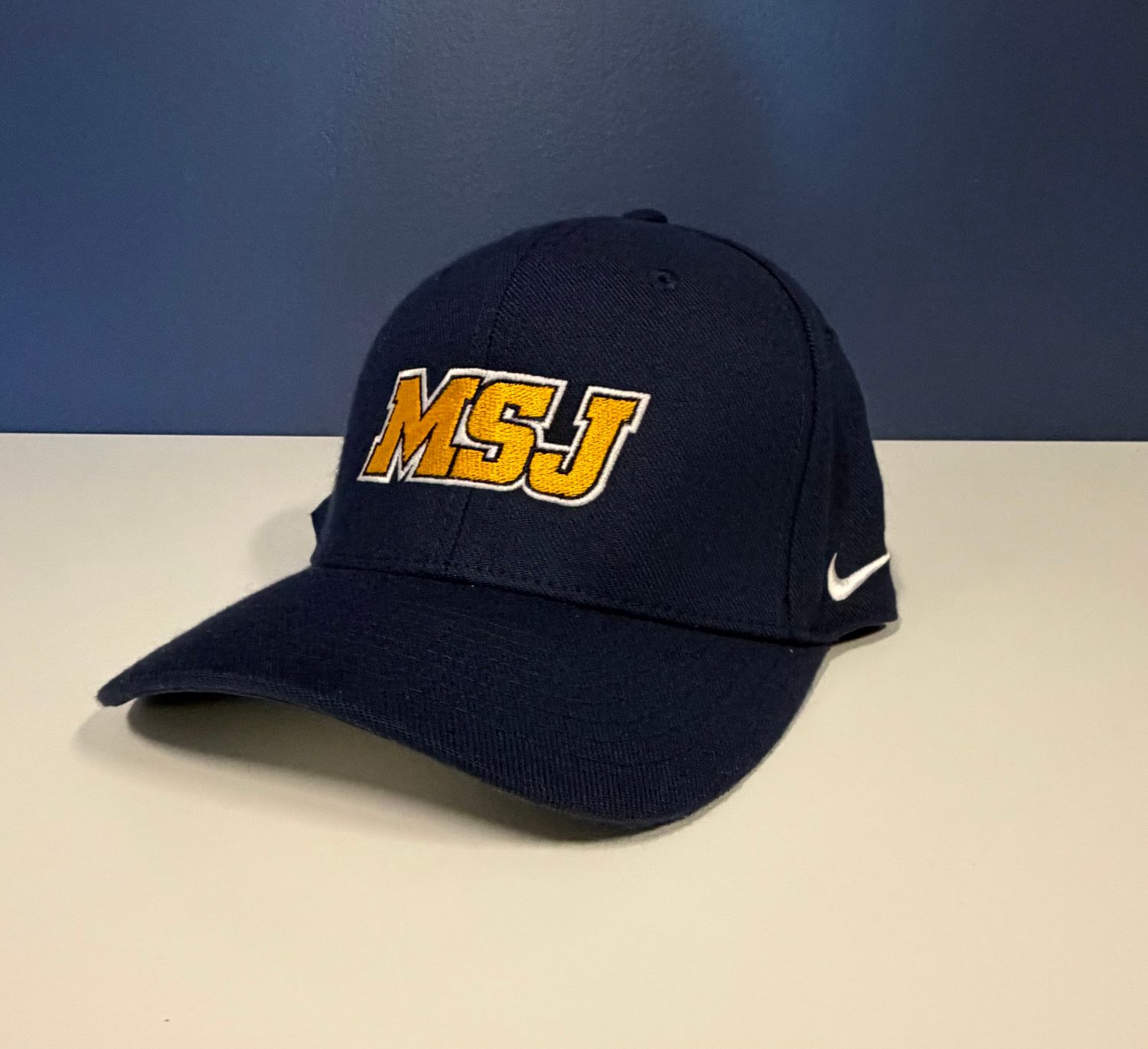 Nike Navy MSJ Sport Logo Flex Fit Hat LGE/XLG