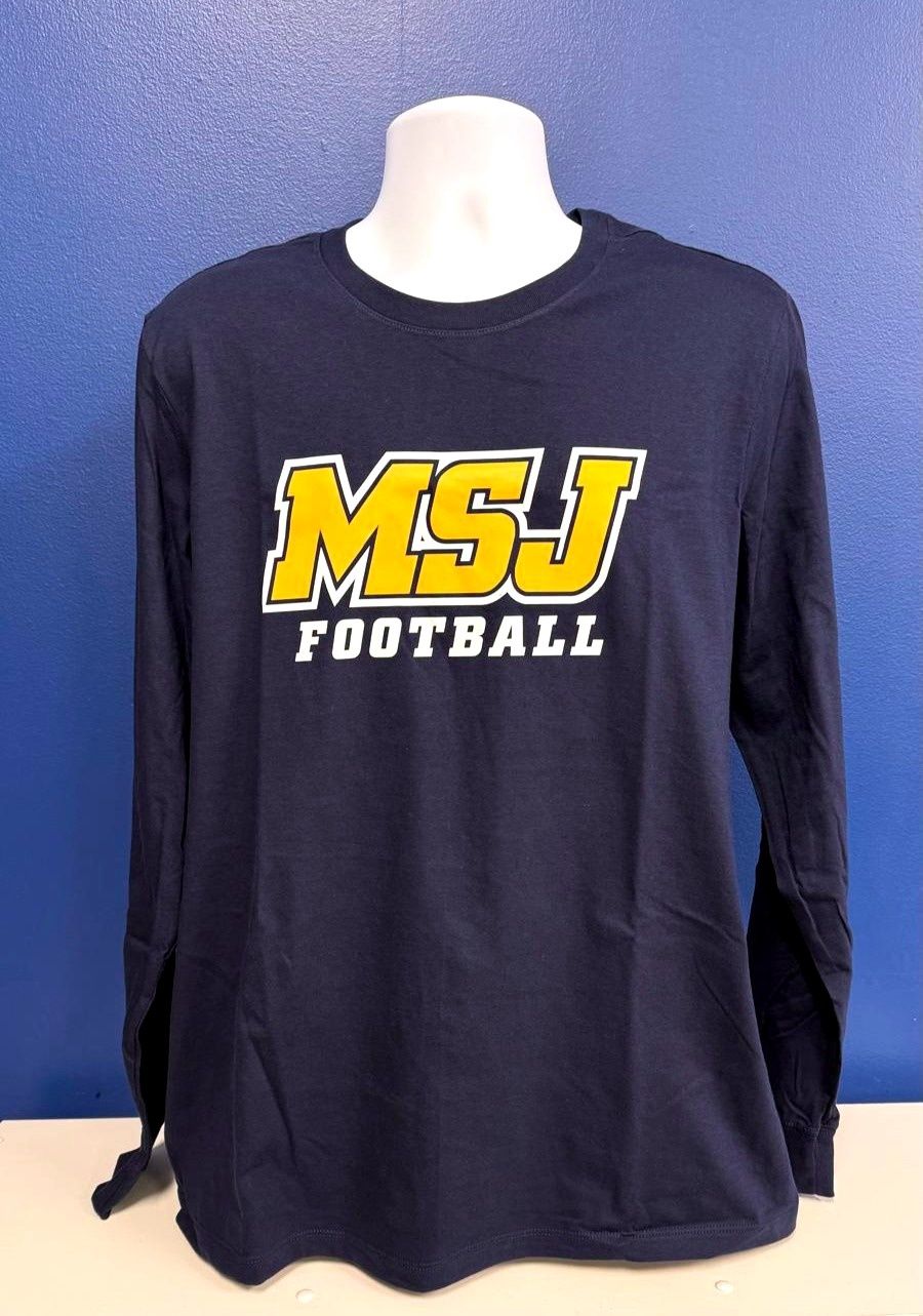 Nike Football Navy Long Sleeve MSJ Sport Logo T-Shirt