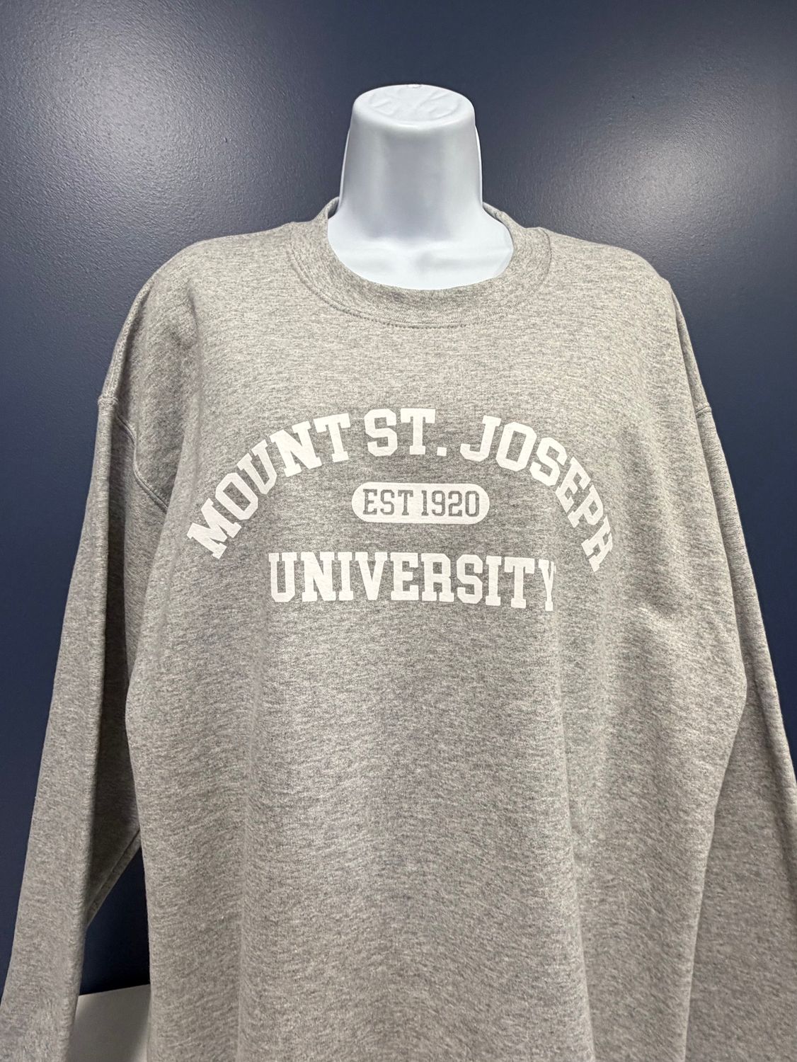 Crew Neck Sport Gray Mount St. Joseph University EST 1920