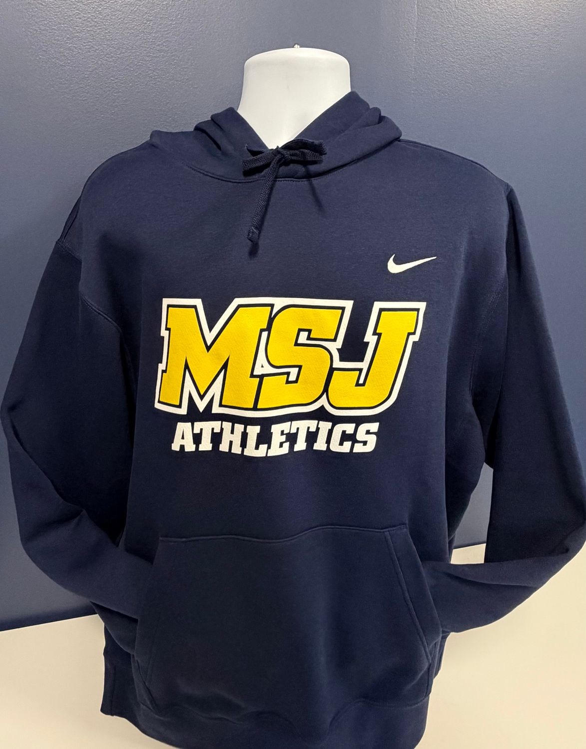 Nike Athletics Navy Hoodie MSJ Sport Logo