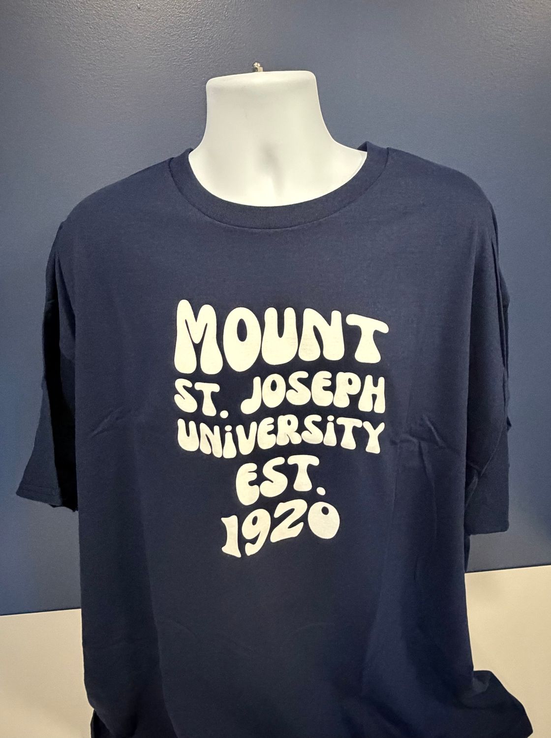 Groovy Navy Mount St. Joseph University EST 1920 T-Shirt