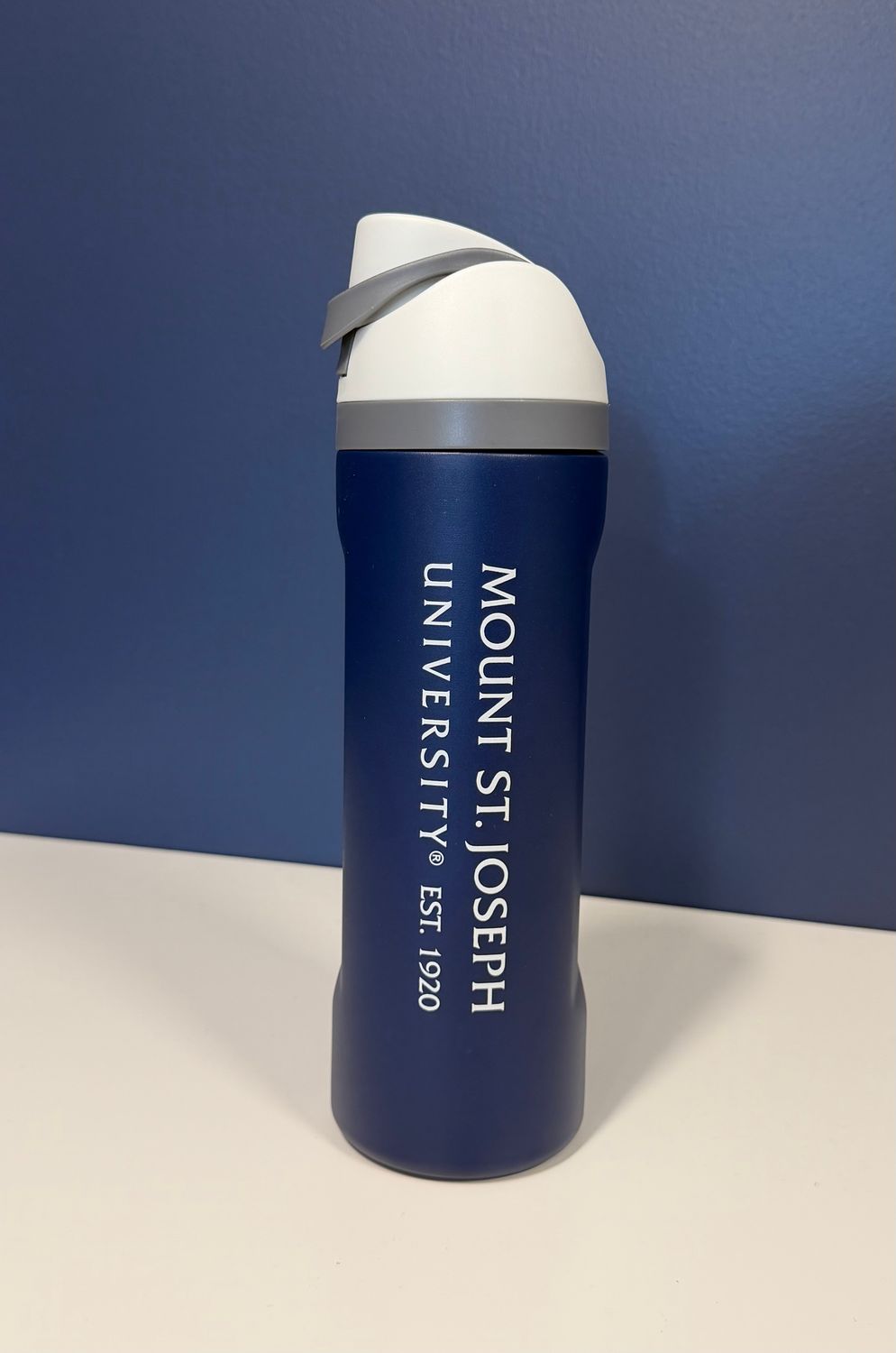 Sport Water Bottle 24oz. Navy Mount St. Joseph University EST 1920