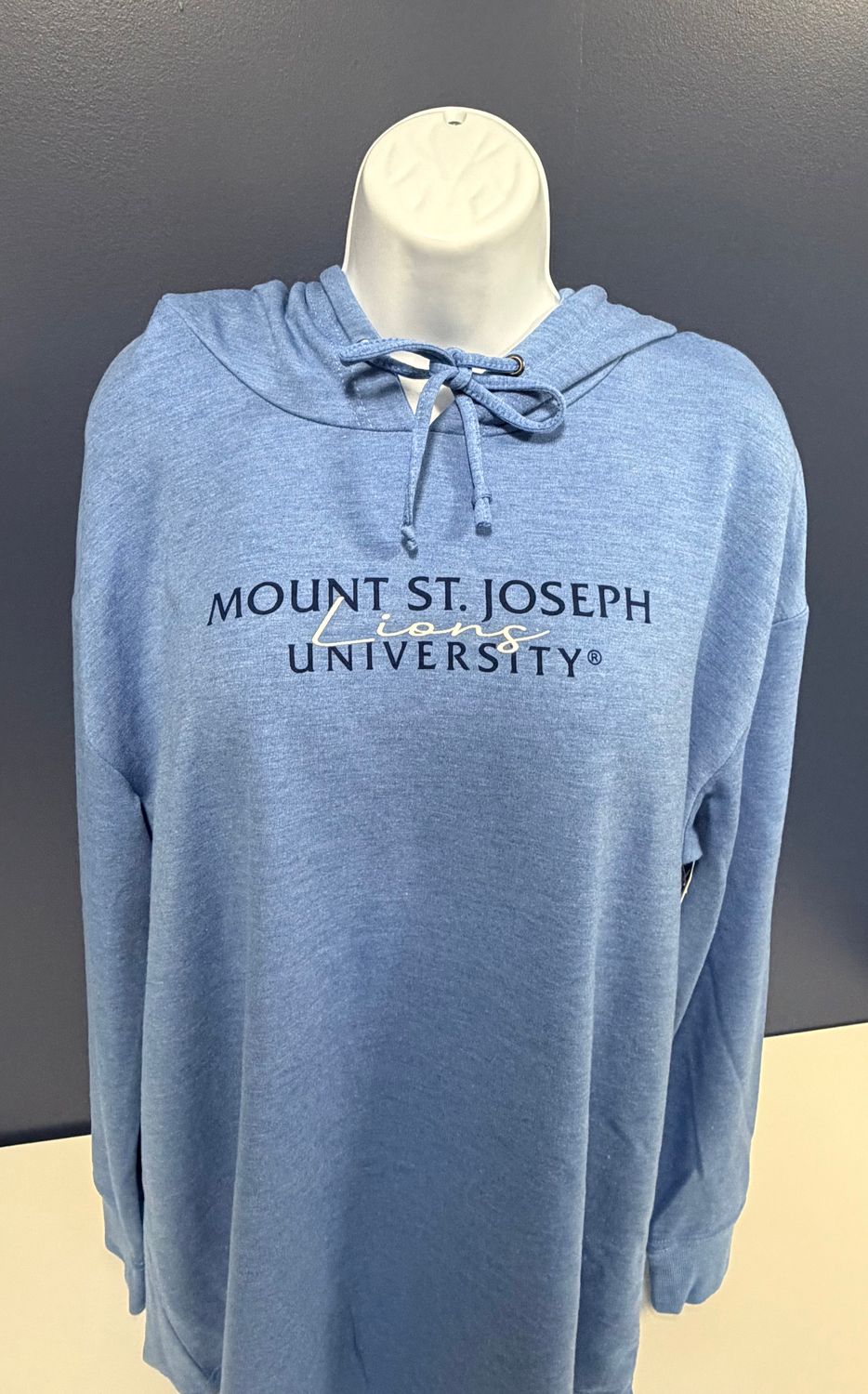 Boxercraft Dream Fleece Hoodie Blue Heather Mount St. Joseph University Lions