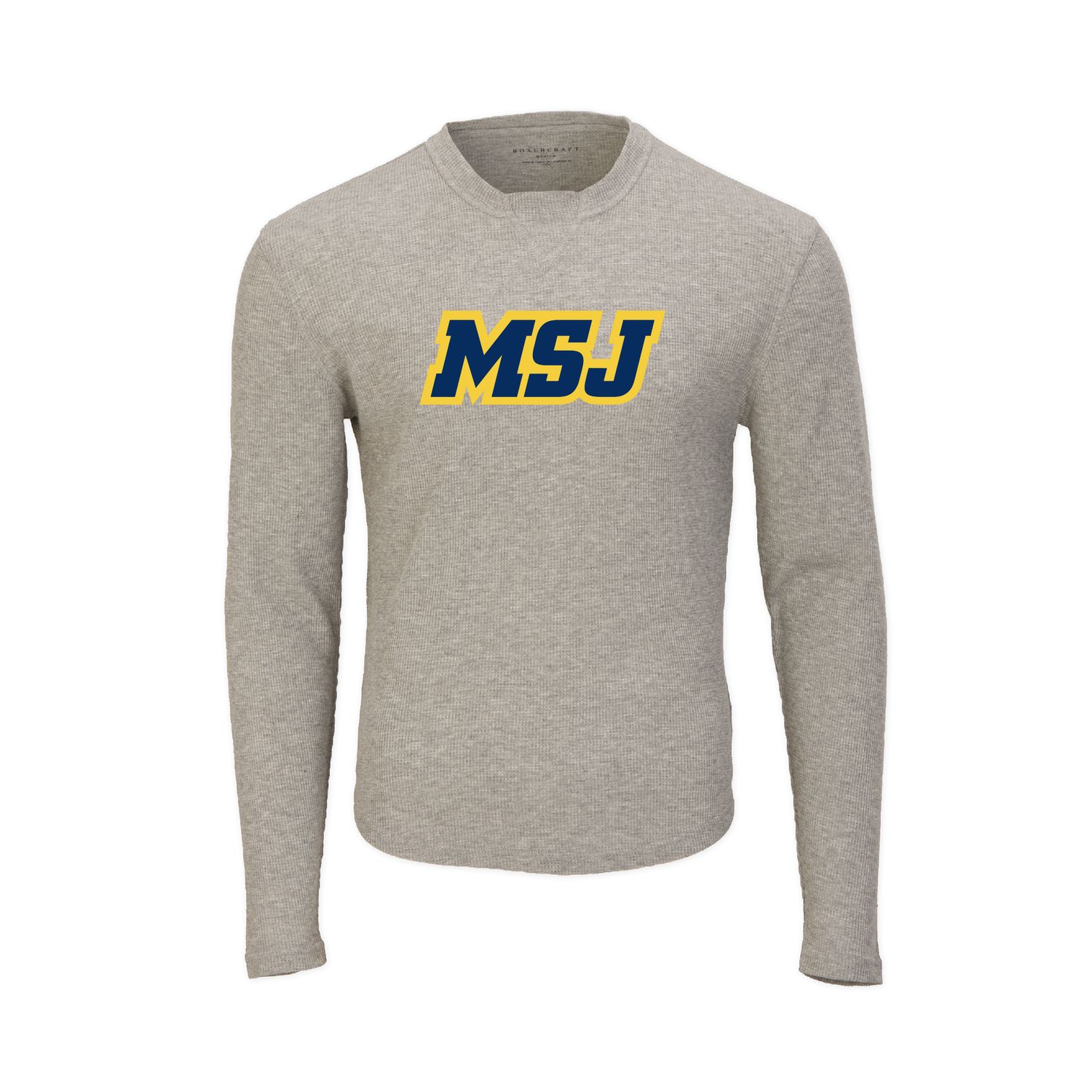 Boxercraft Oxford Heather Men's Long Sleeve MSJ Sport Logo T-Shirt