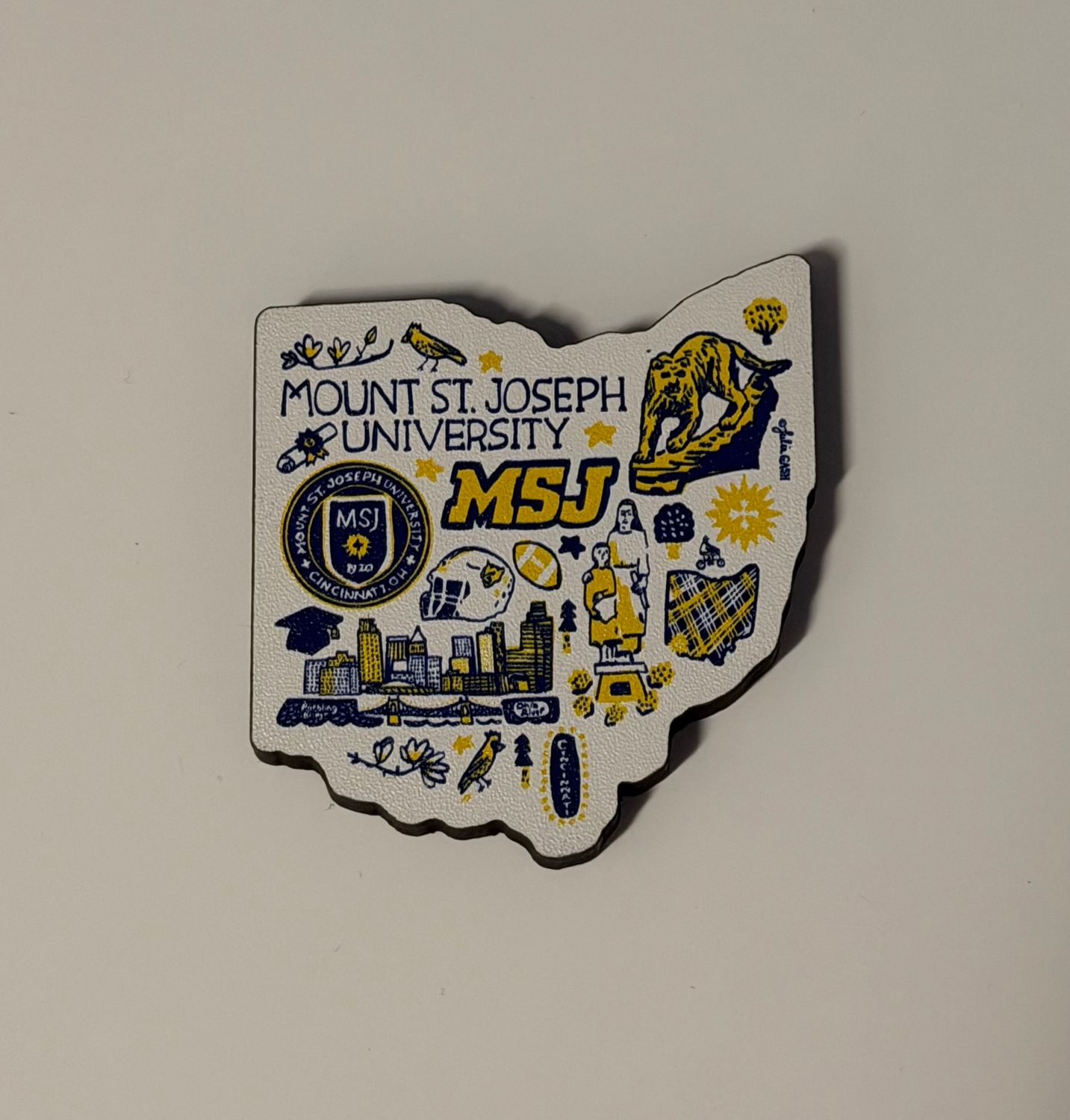 Julia Gash - Small Recycled Wood Magnet
