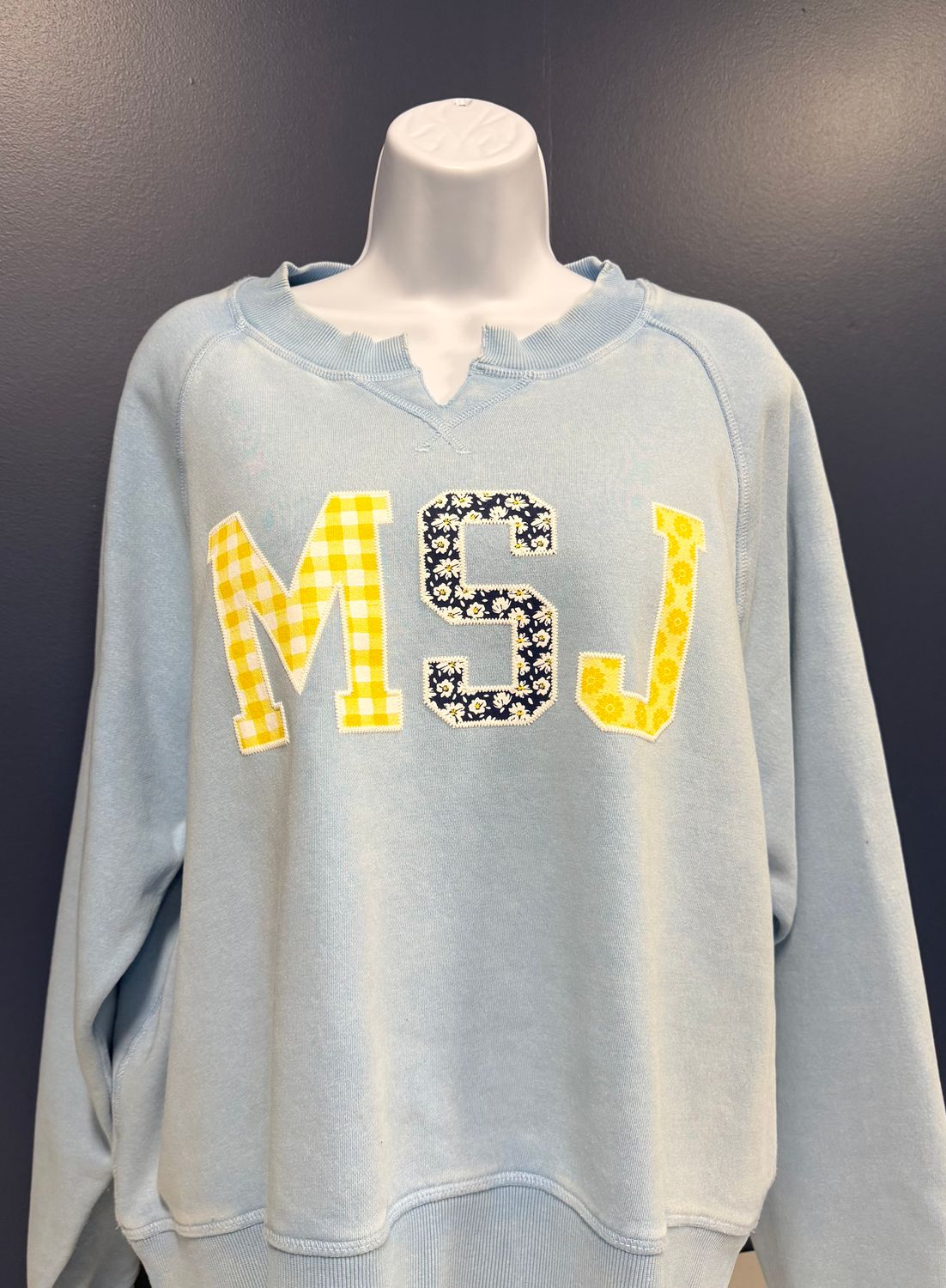 Campdavid Summer Sky Washed Crew MSJ Gingham/Flowers