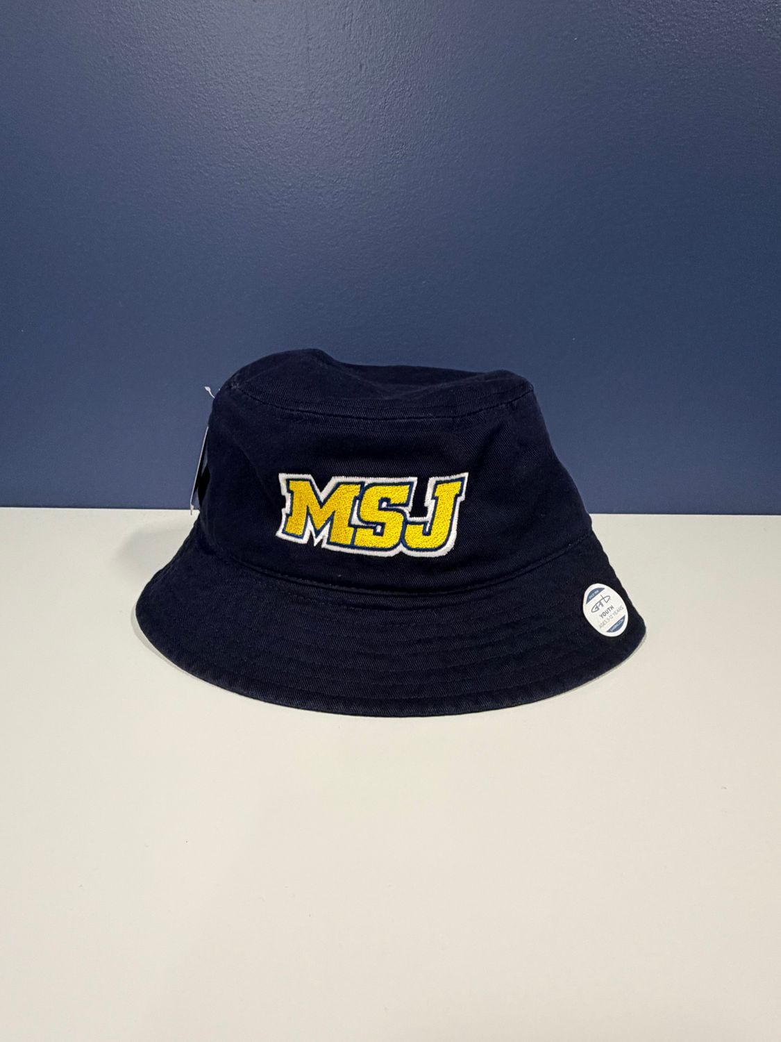 Youth Bucket Hat Navy MSJ Sport Logo