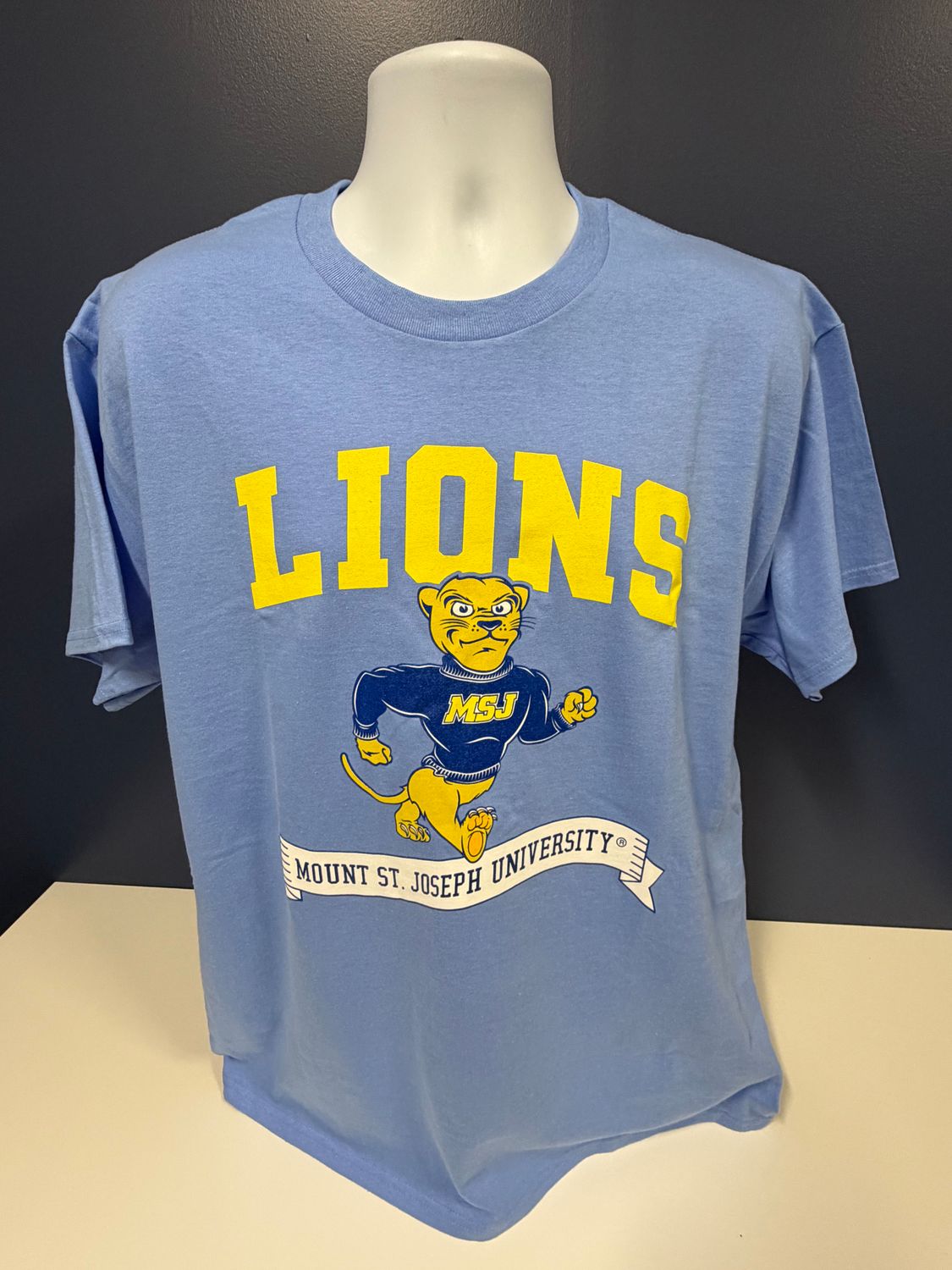 Joe Lion Carolina Blue Mount St. Joseph University