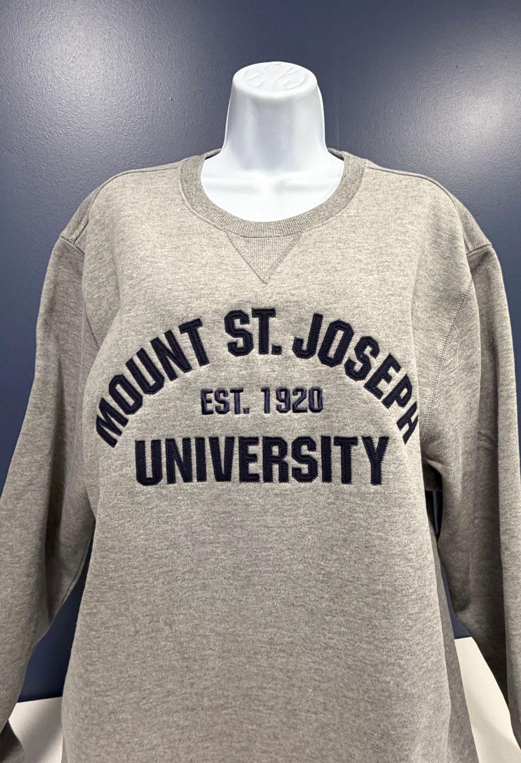 Campdavid Everyday Crew Oxford Heather Mount St. Joseph University EST 1920