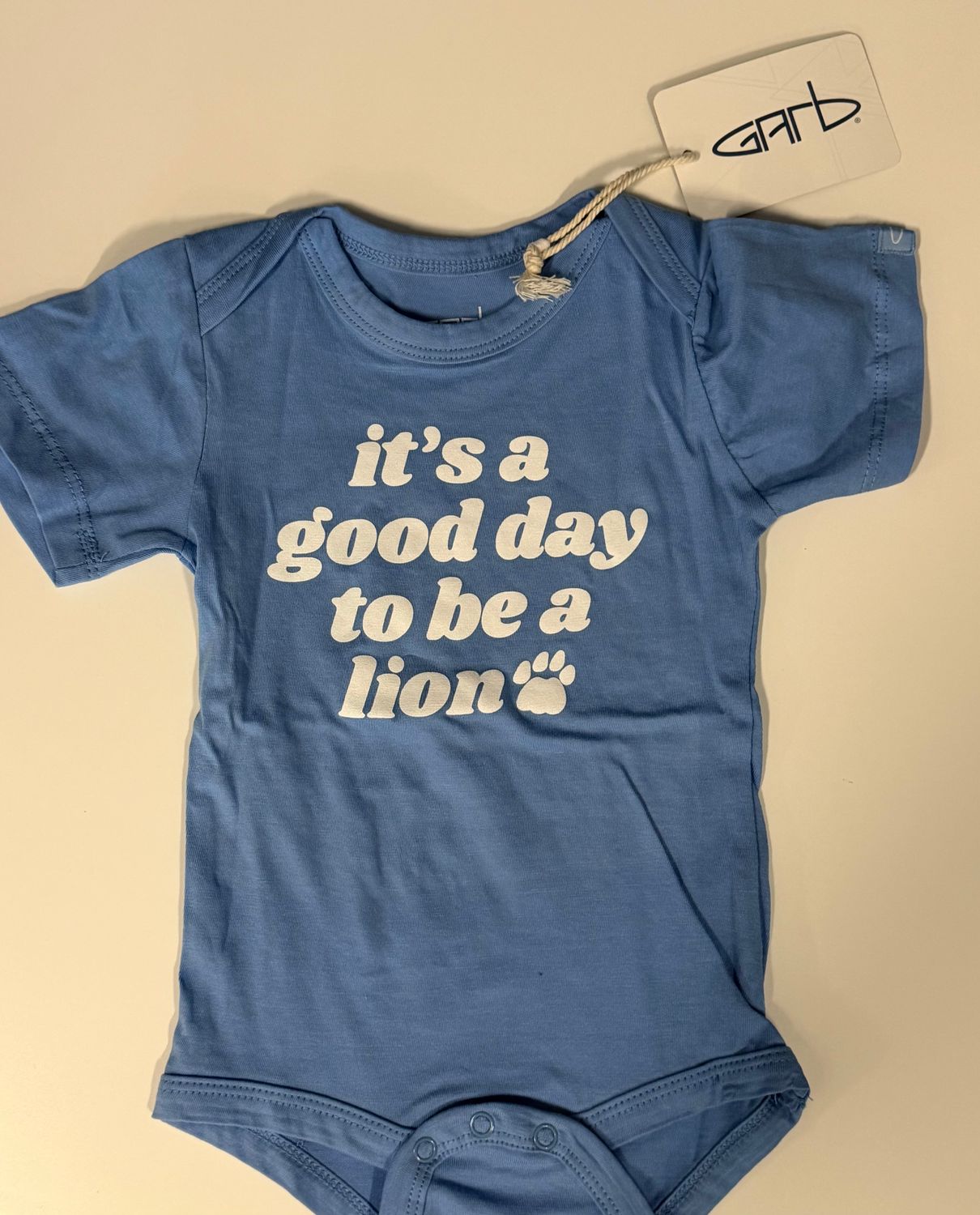 Onesie Light Blue - it's a good day to be a lion