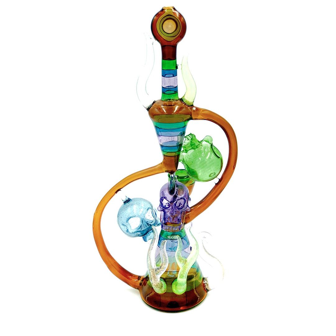 Colorado Made Bong - Skull Recycler - Daniel Williams