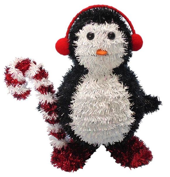 Tinsel Penguin  3D 12&quot;