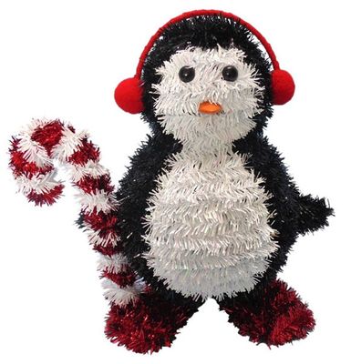 Tinsel Penguin  3D 12&quot;