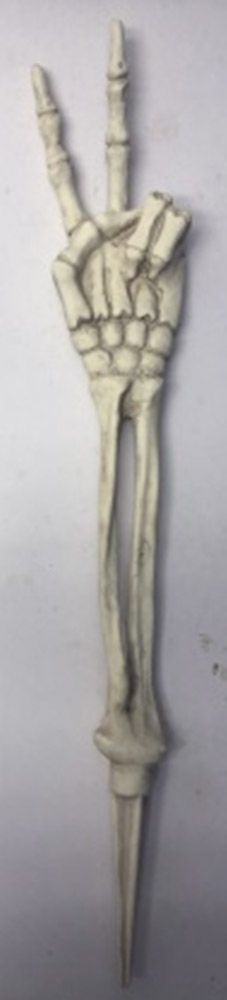 18.5&quot; Skeleton Peace Sign Lawn Stake