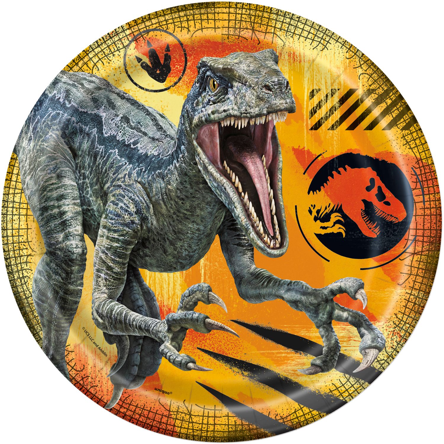 Jurassic World 3 9&quot; Dessert Plate - 8ct
