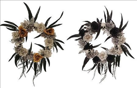 Skull Wreath 17.5&quot;