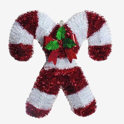 Tinsel Double Candy Cane 2D 18&quot;