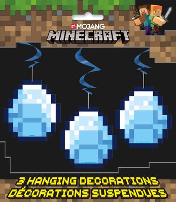 Minecraft Hanging Swirls - 3ct