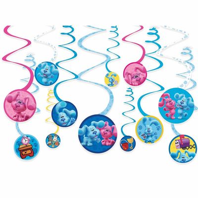 Blues Clues Hanging Spiral Decorations - 12ct