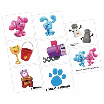 Blues Clues Tattoos - 8ct