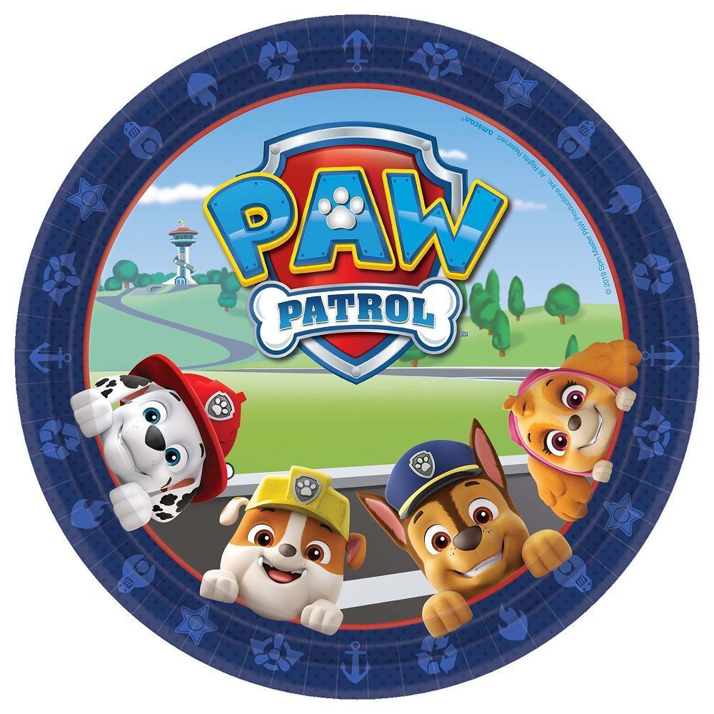 Paw Patrol Adventures 9&quot; Dessert Plate - 8ct