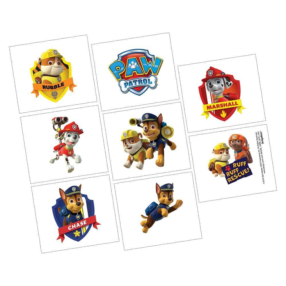 Paw Patrol Tattoos - 8ct